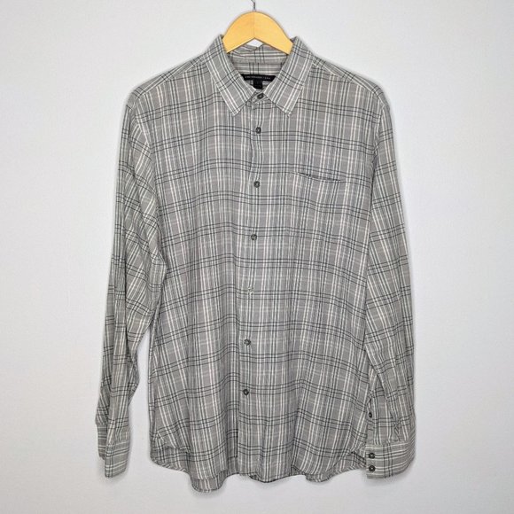 John Varvatos Other - John Varvatos Star USA Peace Sign Plaid Shirt L